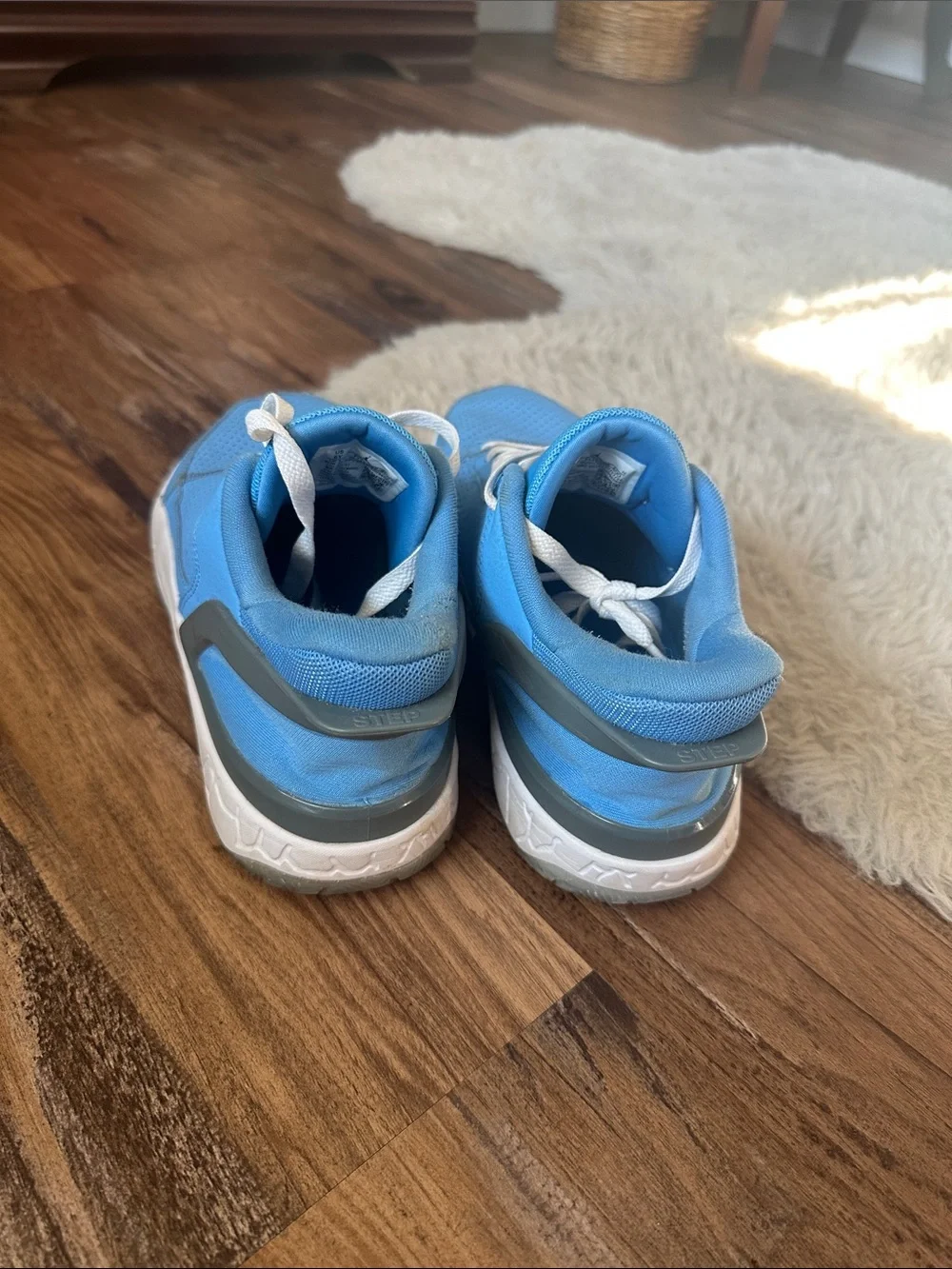 Jordan Kids Sky Blue and White Low-Top Sneakers